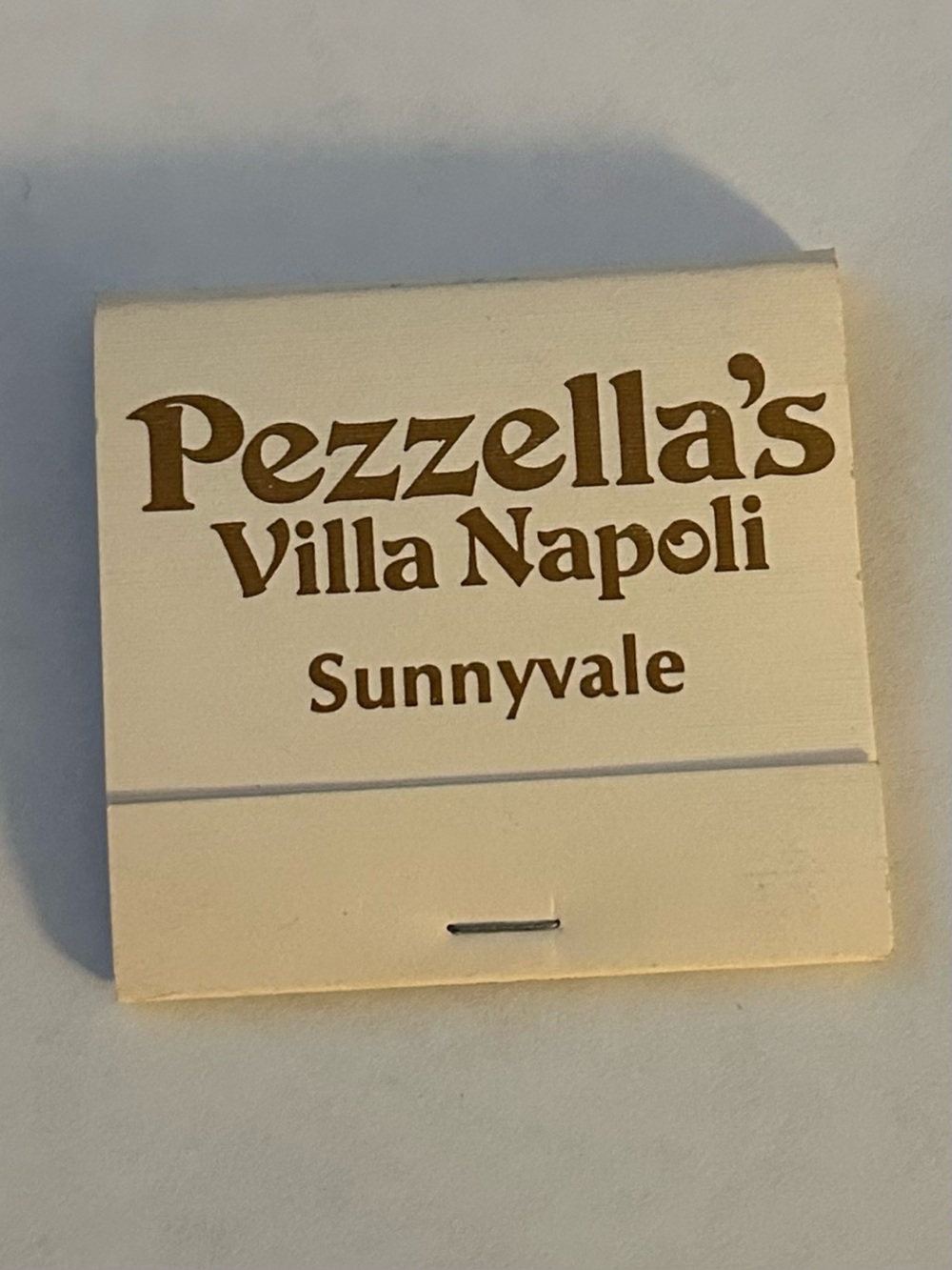 Vintage Matchbook Pezzellas Villa Napoli Sunnyvale CA California Italian